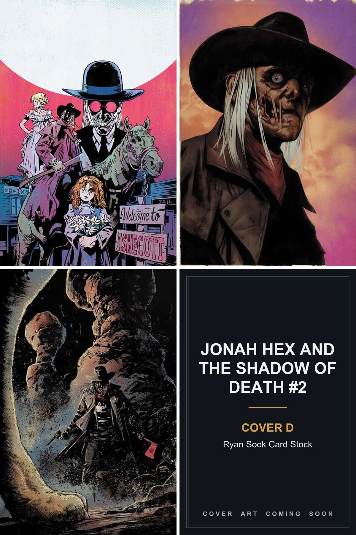 Jonah Hex and the Shadow of Death #2 cover collage — Cover D art coming soon