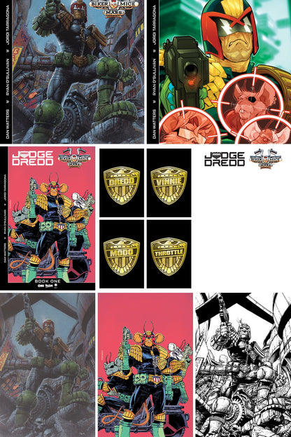 Judge Dredd/Biker Mice from Mars #1 cover collage