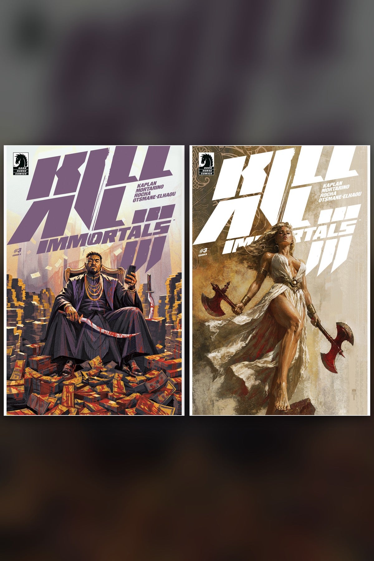 Kill All Immortals III #3 cover collage