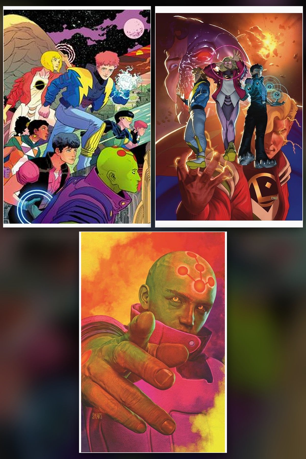 Legion of Super-Heroes #1 2nd Printing cover collage