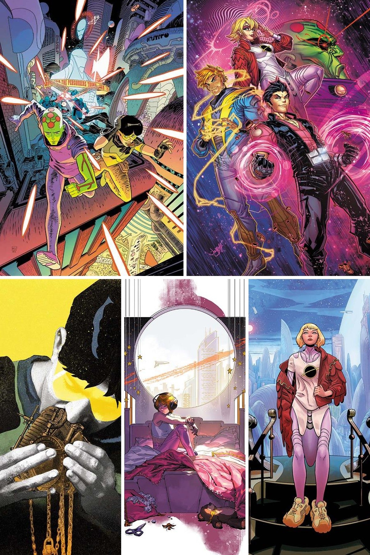 Legion of Super-Heroes #2 cover collage