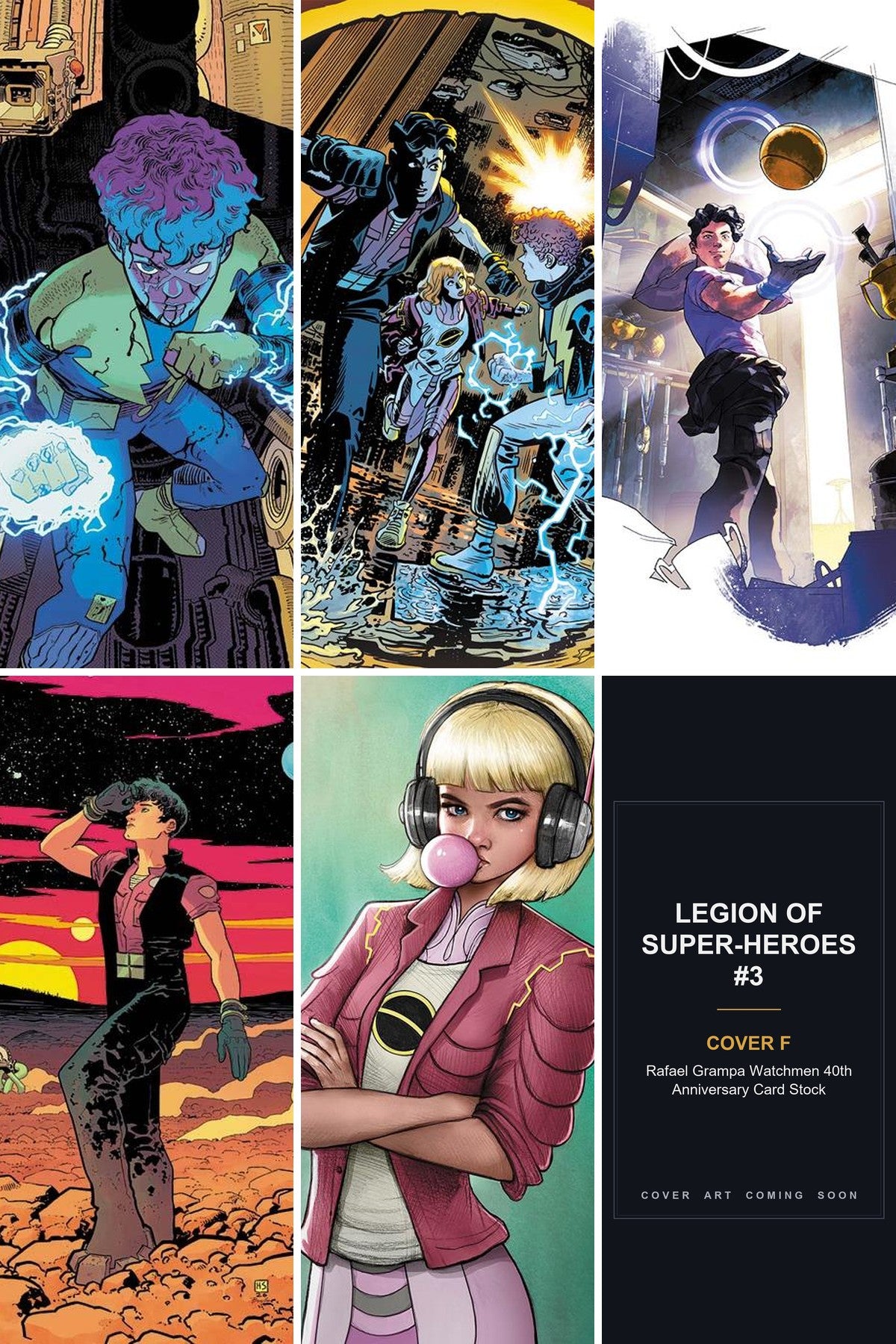 Legion of Super-Heroes #3 cover collage - Cover F art coming soon