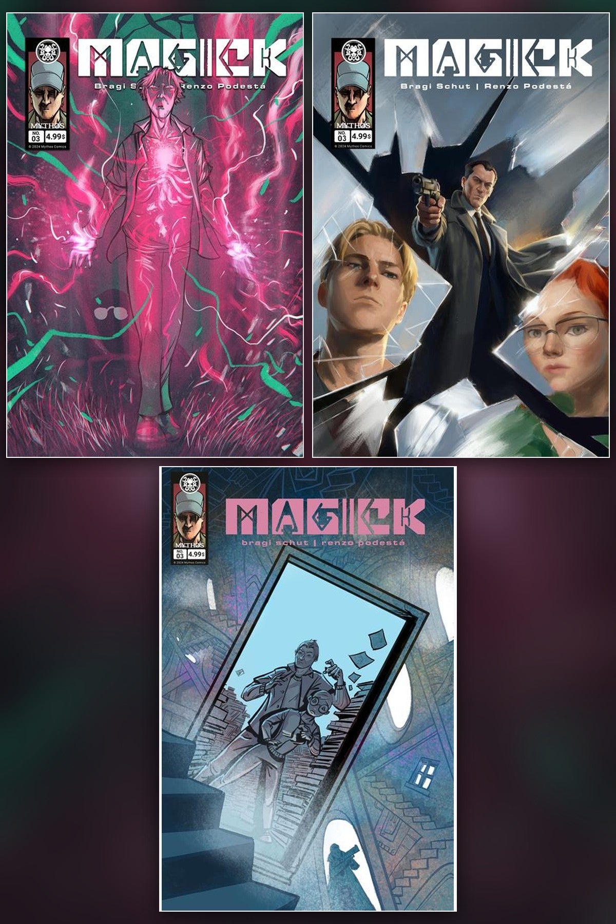 Magick #3 cover collage