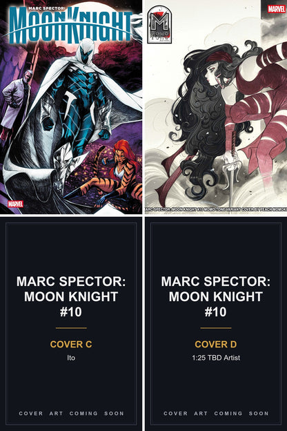 MARC SPECTOR: MOON KNIGHT #10 cover collage - Covers C & D art coming soon