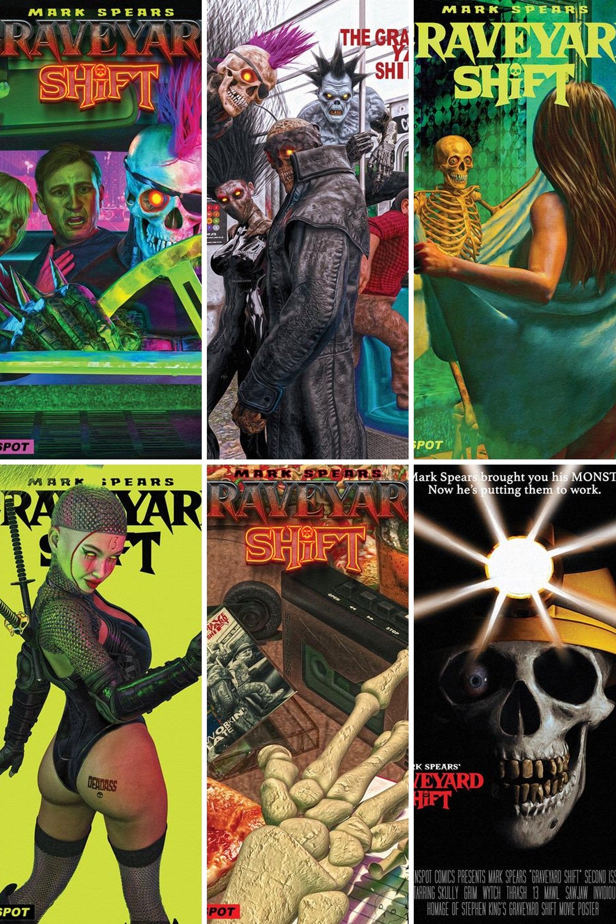 Mark Spears Graveyard Shift #2 cover collage