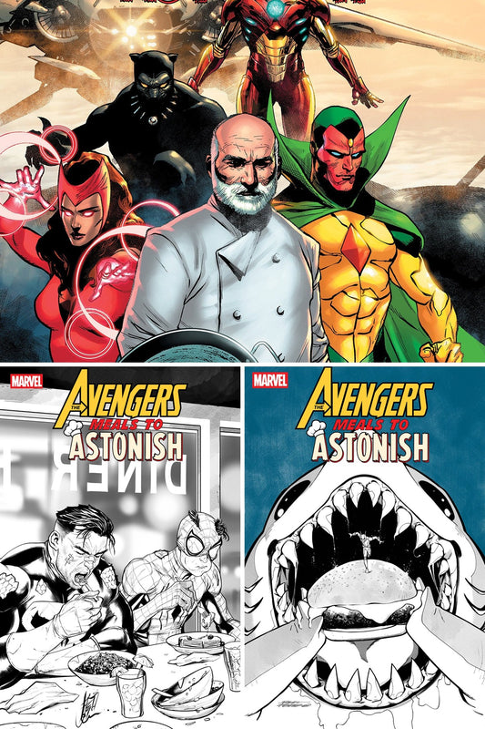 MEALS TO ASTONISH: AVENGERS #1 cover collage