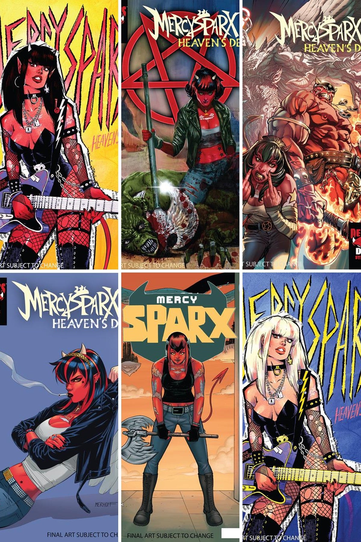 Mercy Sparx: Heaven's Devil #1 cover collage