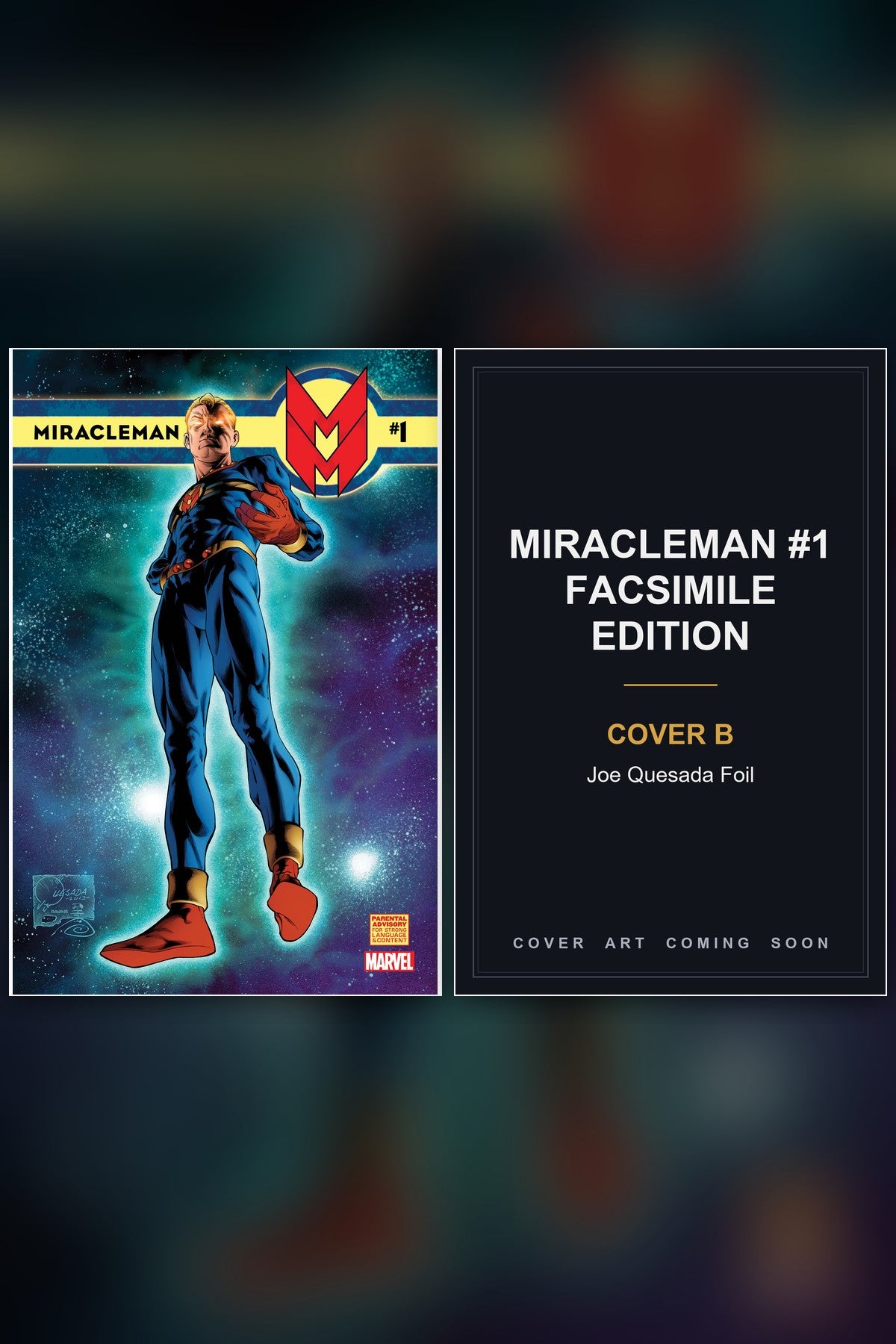 Miracleman #1 Facsimile Edition cover collage - Cover B art coming soon