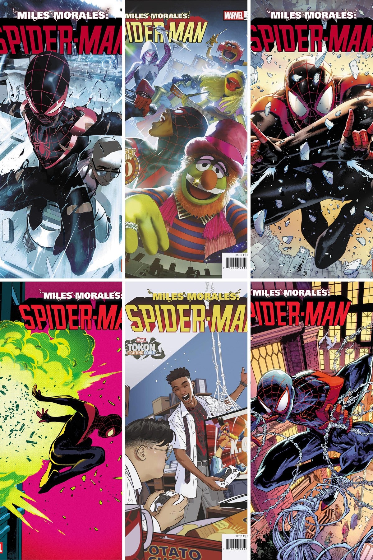 Miles Morales: Spider-Man #2 cover collage