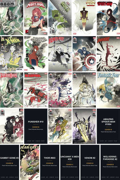 Peach Momoko Momo-Tone Complete 26-Cover Set cover collage - 7 covers art coming soon