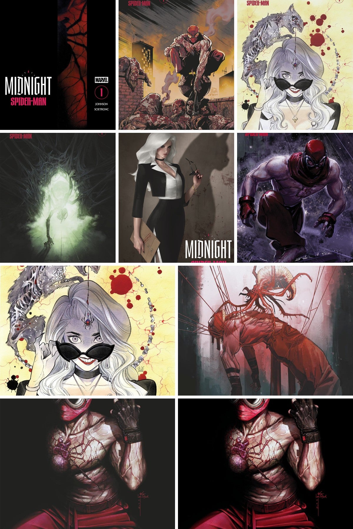 Midnight Spider-Man #1 all covers