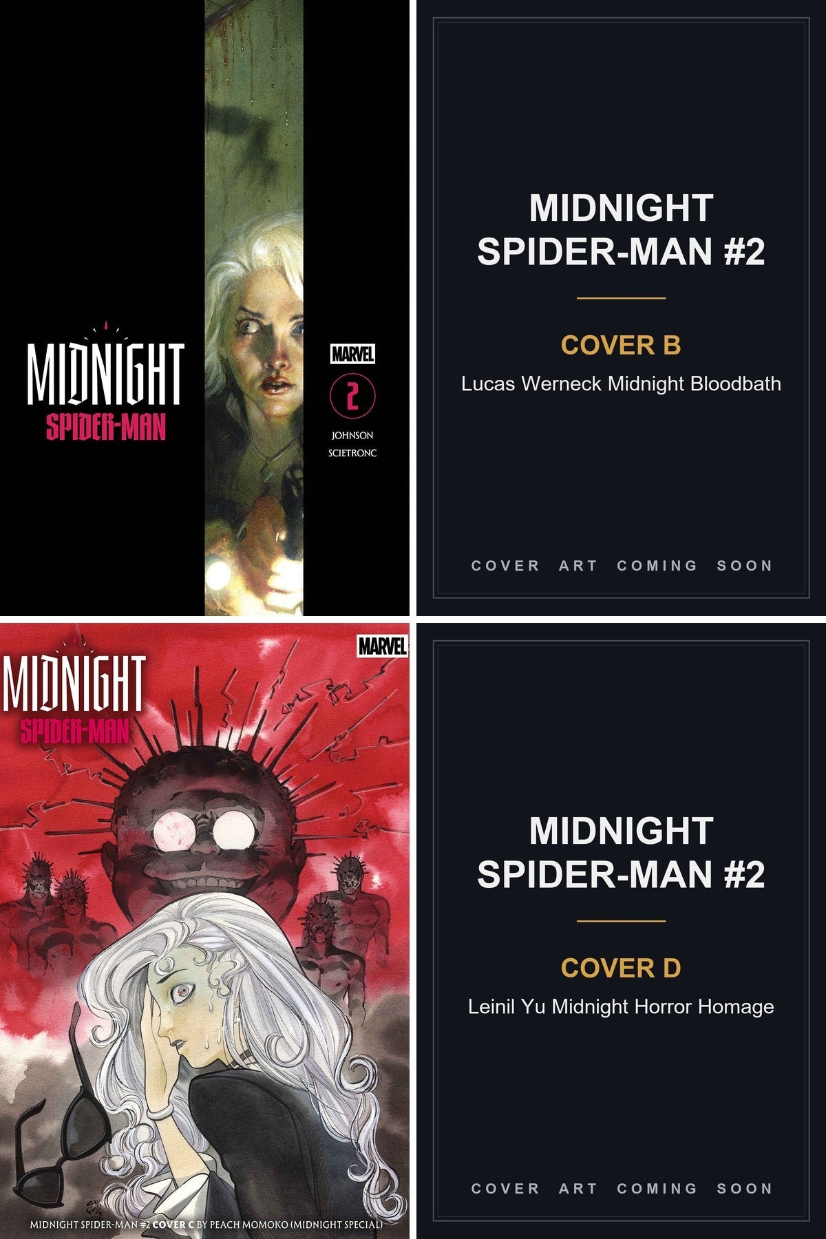Midnight Spider-Man #2 cover bundle covers