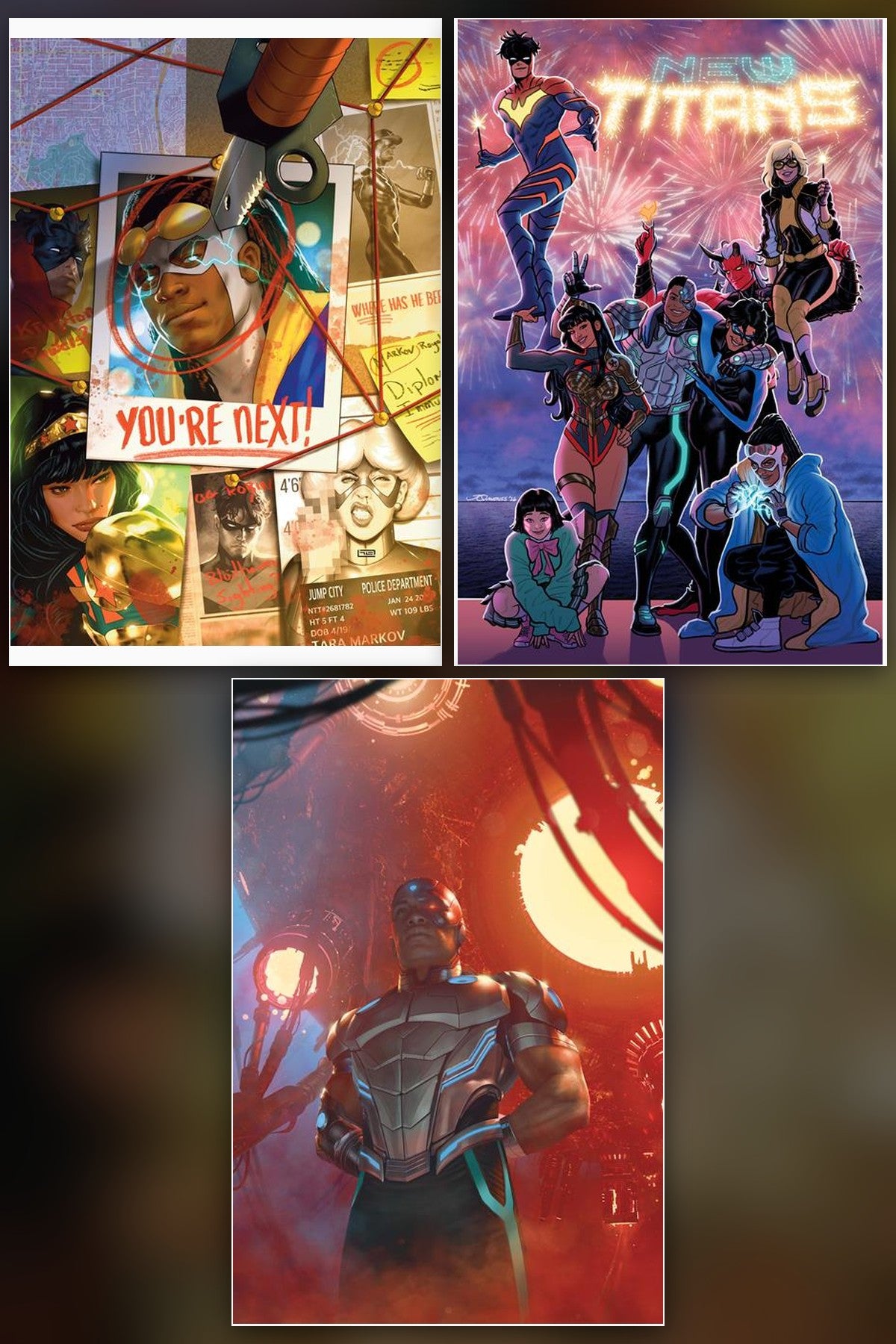 New Titans #43 cover collage