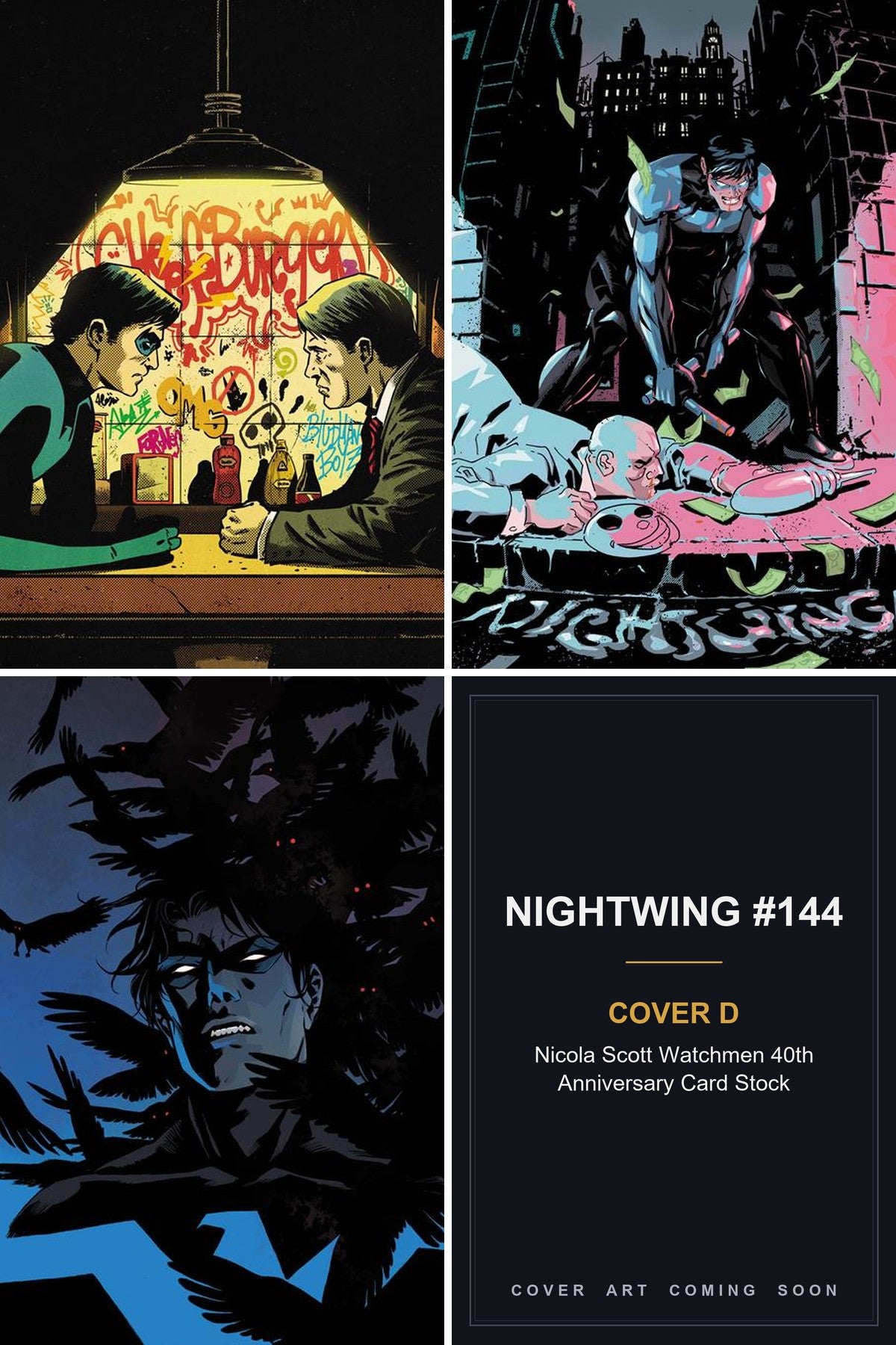 Nightwing #144 cover collage - Cover D art coming soon