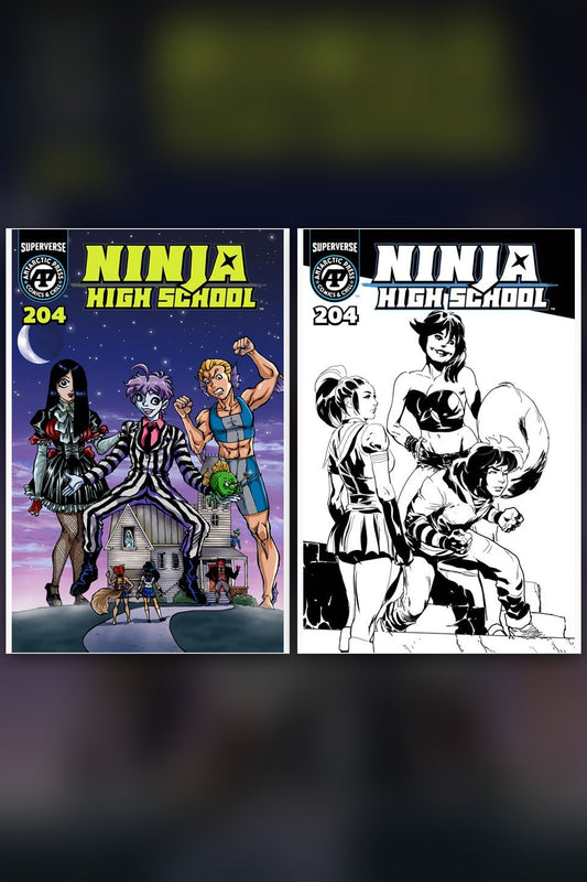 Ninja High School #204 cover collage
