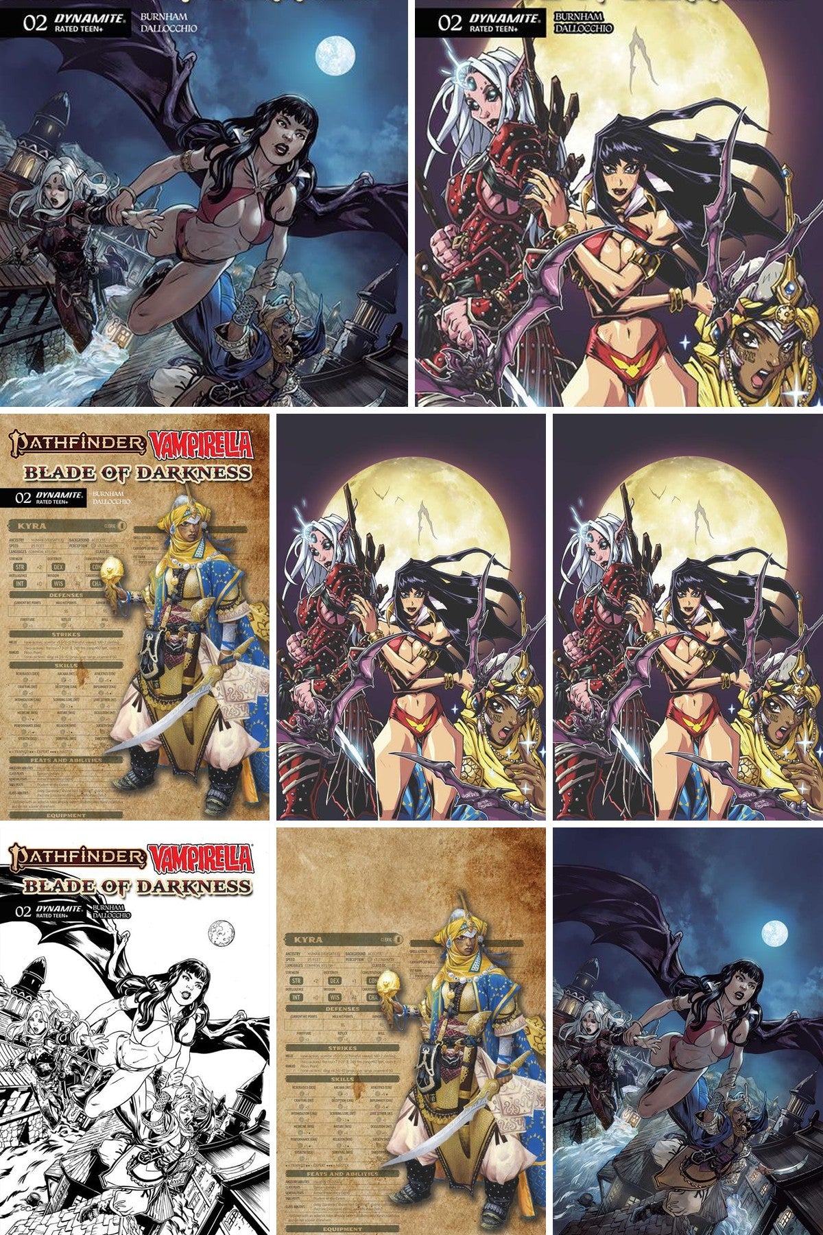 Pathfinder / Vampirella: Blade Of Darknes #2 cover collage