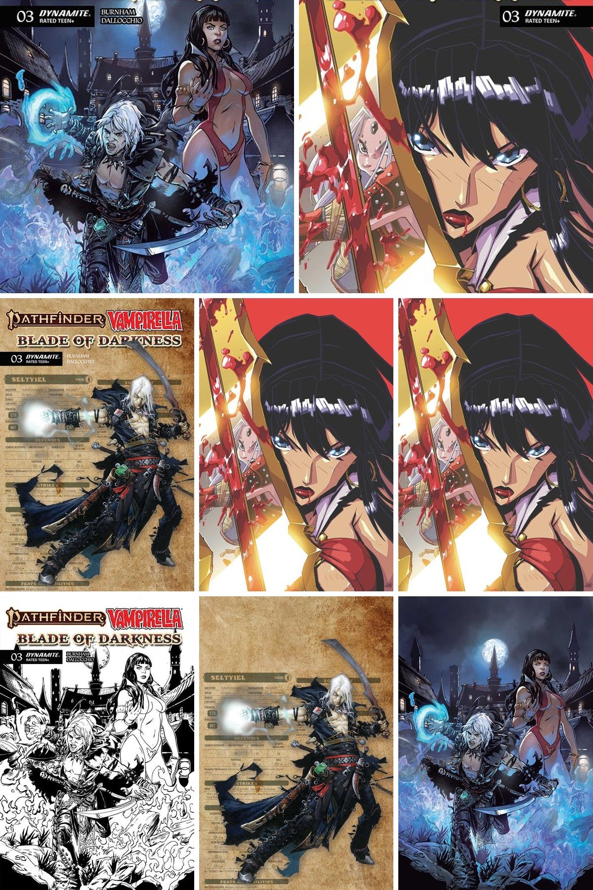 Pathfinder / Vampirella: Blade Of Darkness #3 cover collage