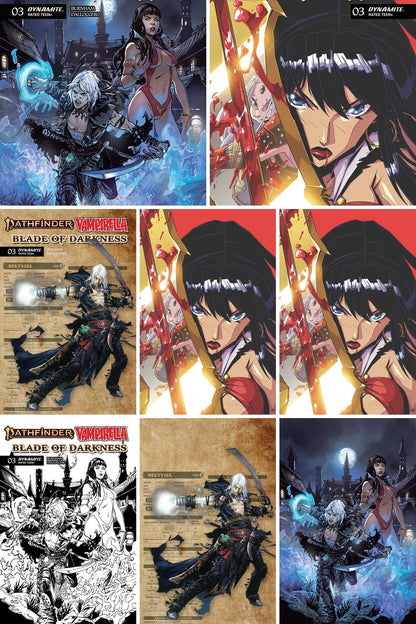 Pathfinder / Vampirella: Blade Of Darkness #3 cover collage
