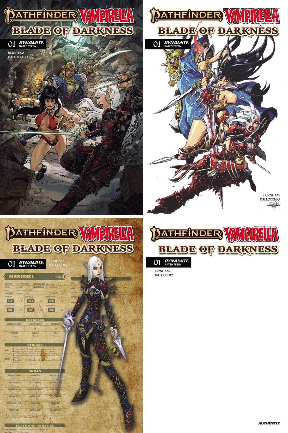 Pathfinder / Vampirella: Blade Of Darknes #1 cover collage
