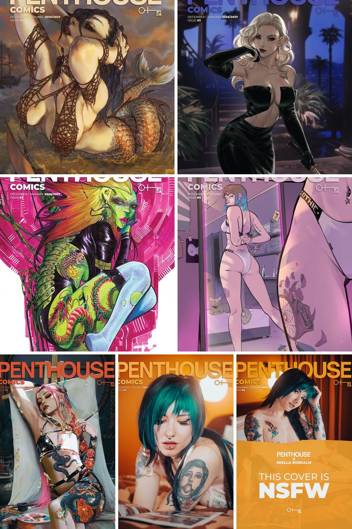 Penthouse Comics #2 cover collage