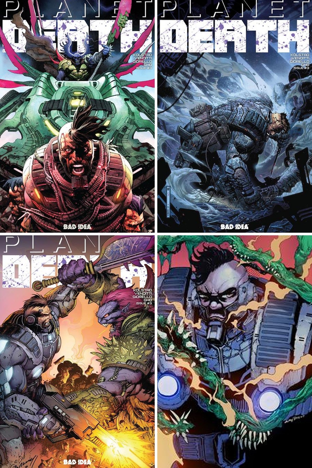 Planet Death #3 (Of 4) cover collage