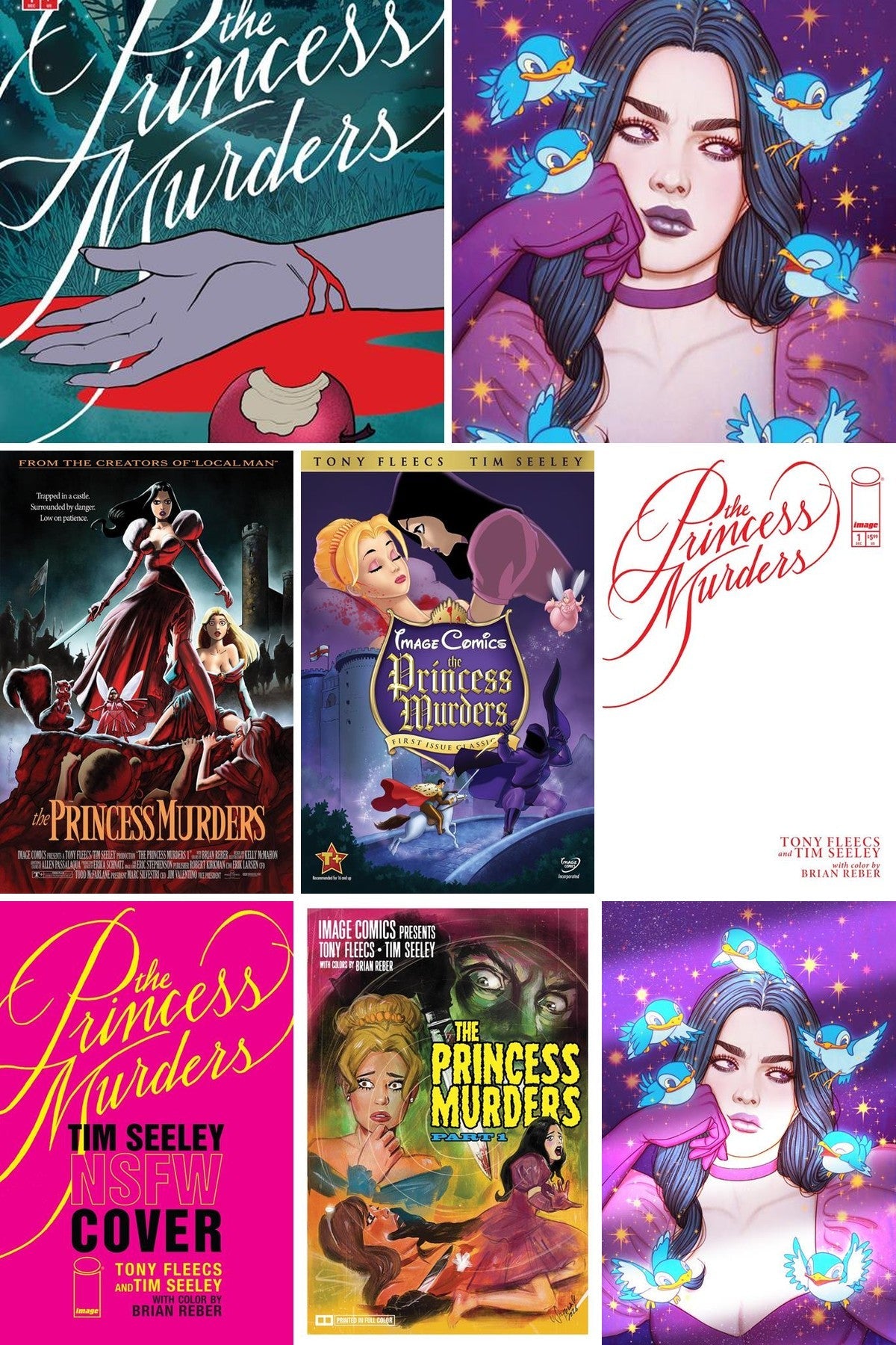 The Princess Murders #1 cover bundle covers