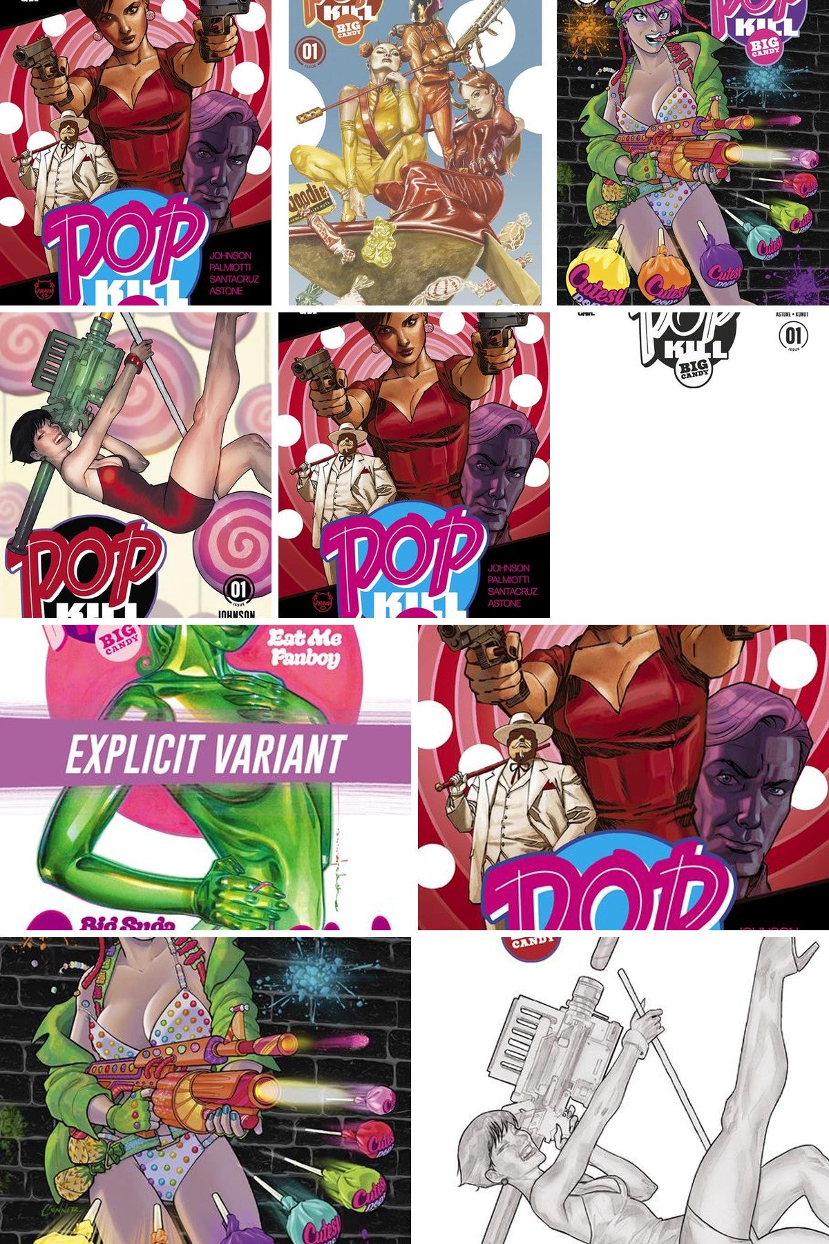 Pop Kill: Big Candy #1 (Of 4) cover collage