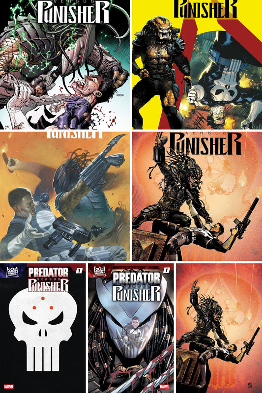 Predator vs. Punisher #1 cover collage