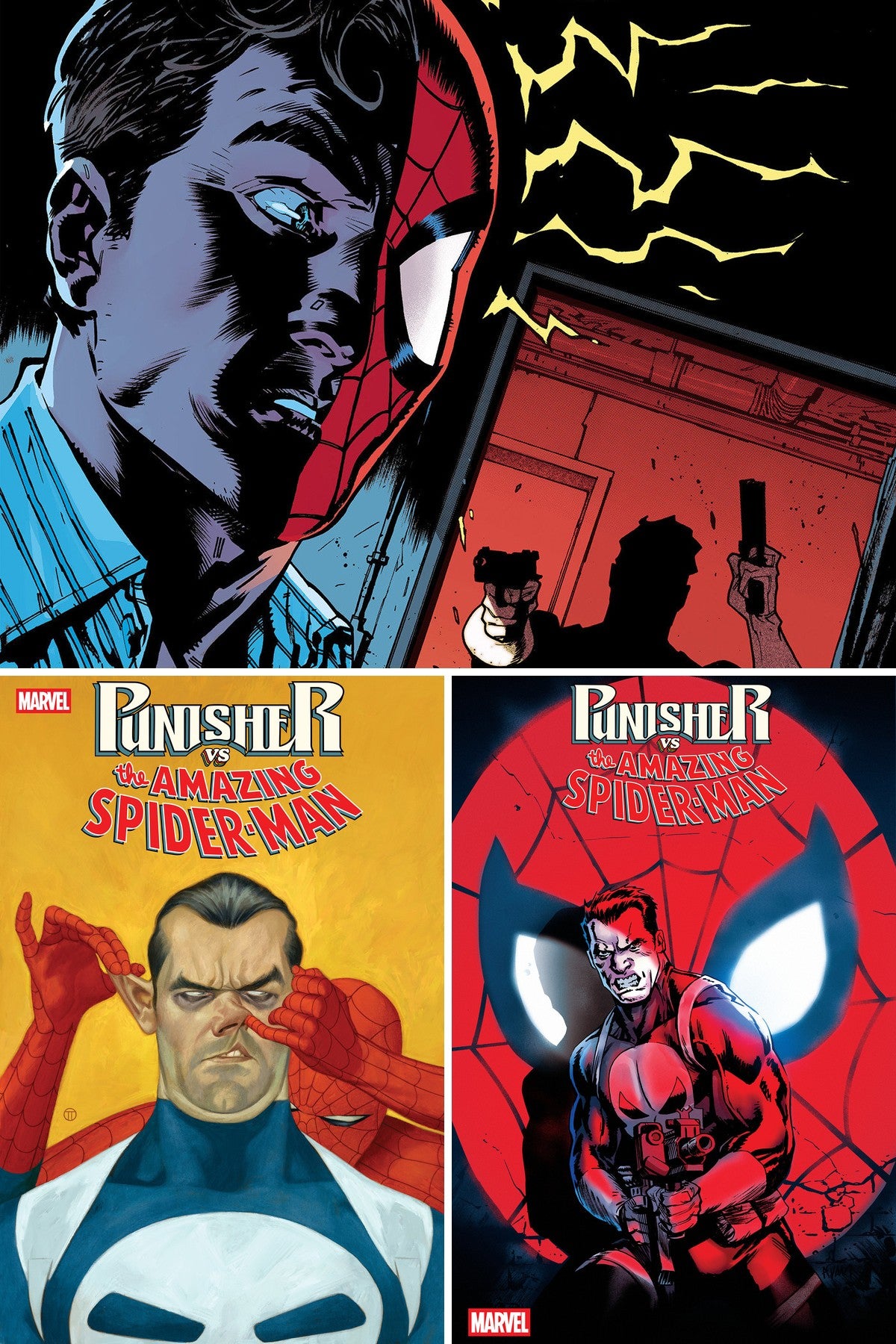 PUNISHER VS. SPIDER-MAN #4 cover collage