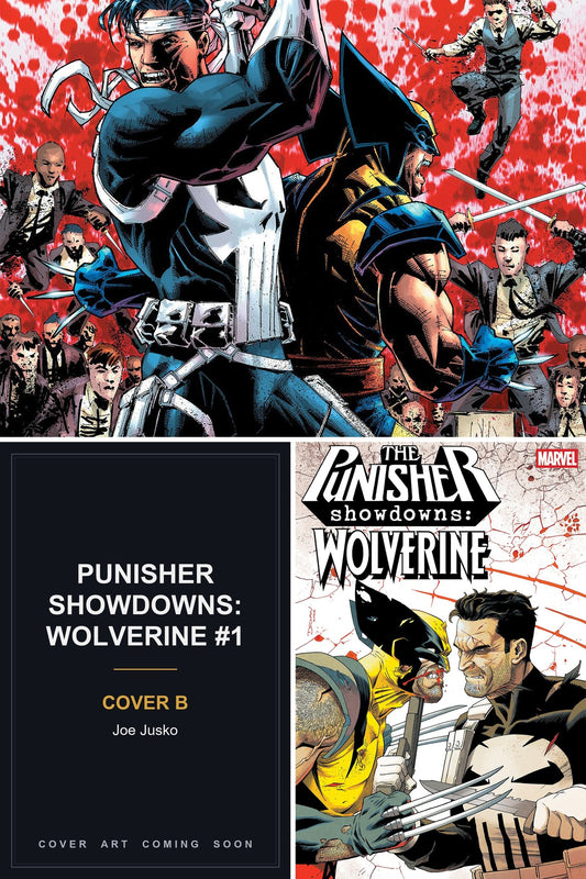 Punisher Showdowns: Wolverine #1 cover collage — Cover B art coming soon