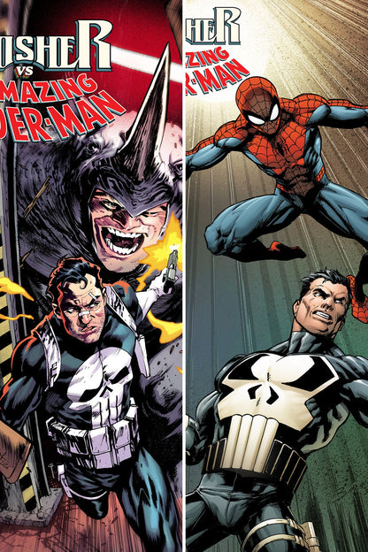 Punisher vs. Spider-Man #3 cover collage