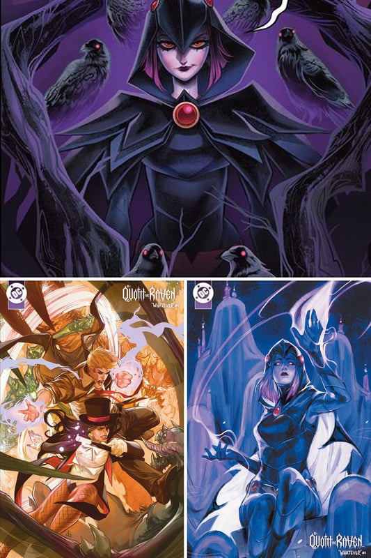 DC's Quoth the Raven, Whatever #1 cover collage