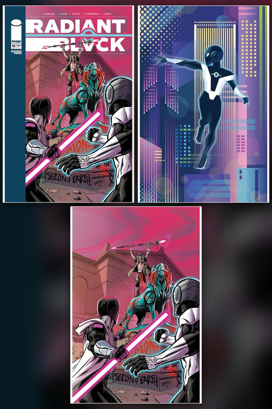 Radiant Black #46 cover collage