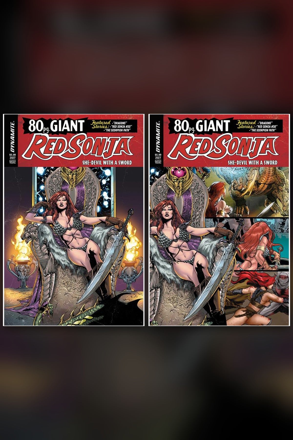 Red Sonja 80-Page Giant #1 cover collage