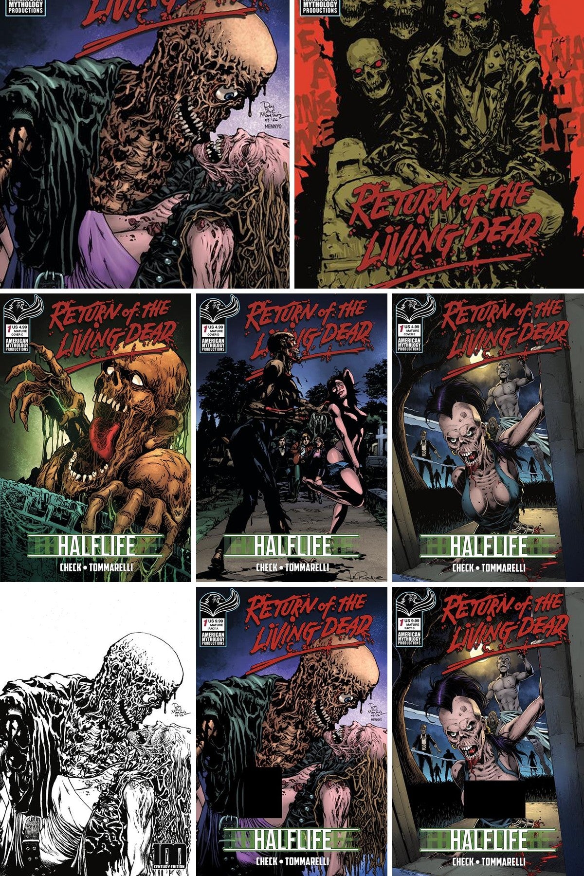 Return of the Living Dead: Half/Life #1 cover collage