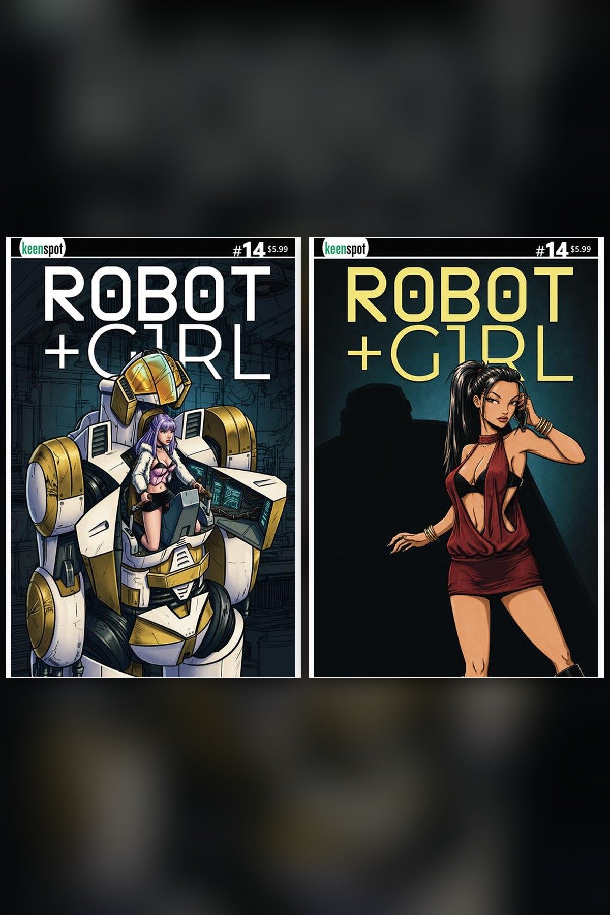 Robot + Girl #14 cover collage