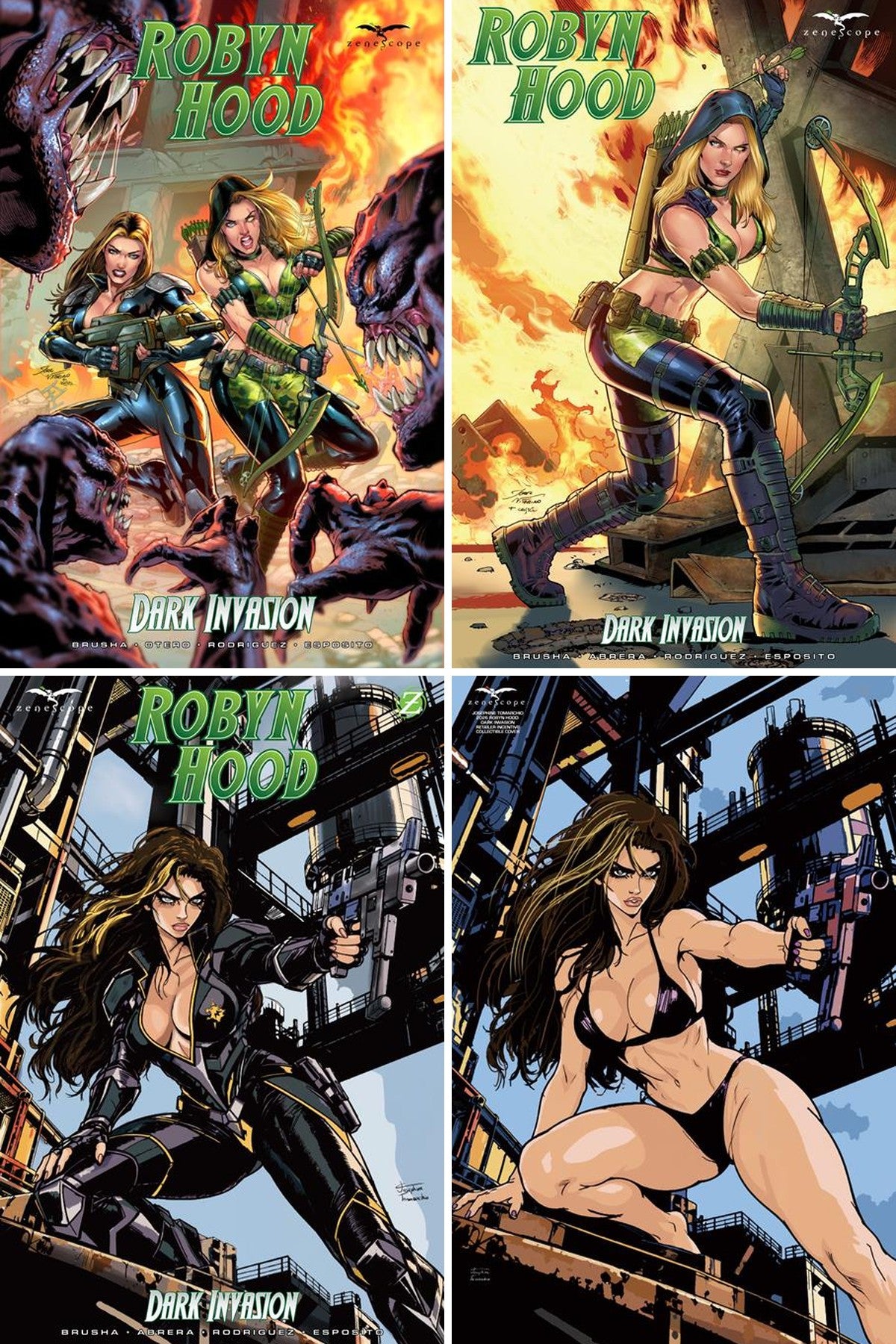 Robyn Hood Dark Invasion #1 cover collage