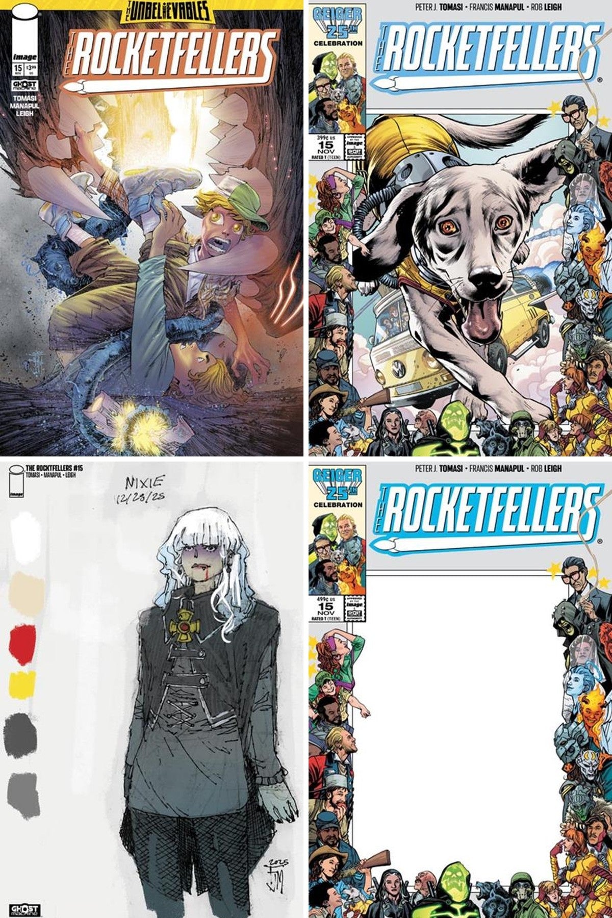 Rocketfellers #15 cover collage