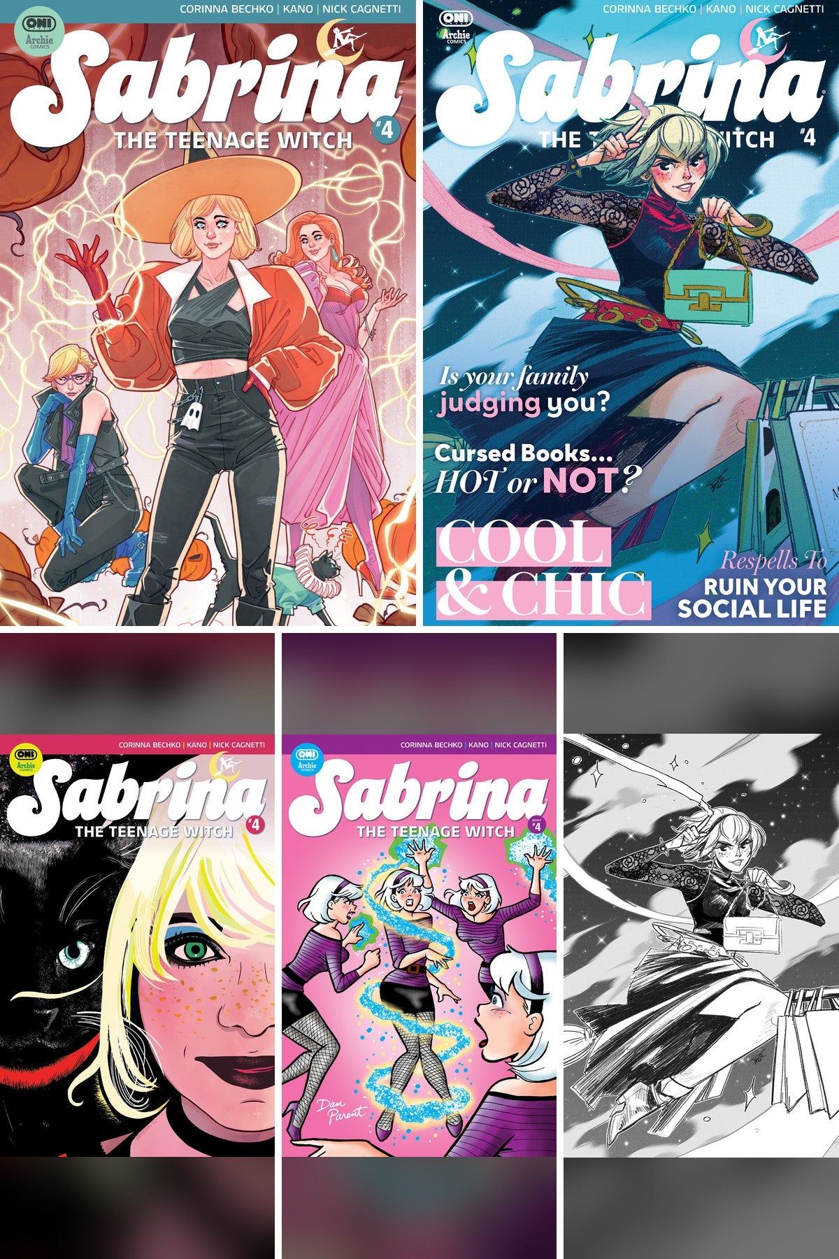 Sabrina the Teenage Witch #4 cover collage