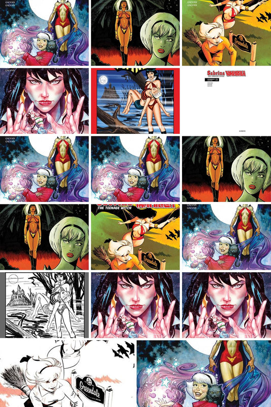 Sabrina The Teenage Witch / Vampirella #1 cover collage