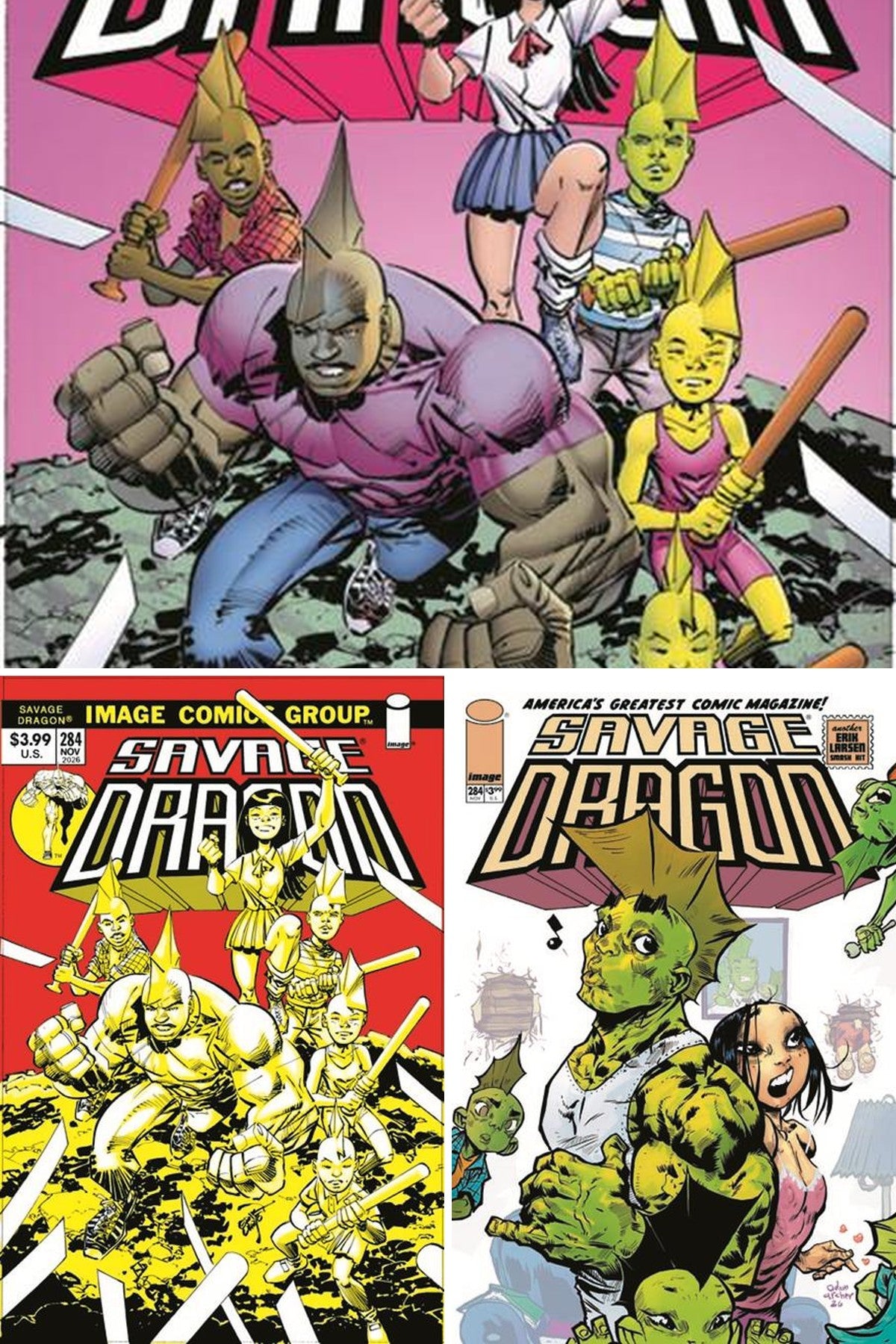 Savage Dragon #284 cover collage