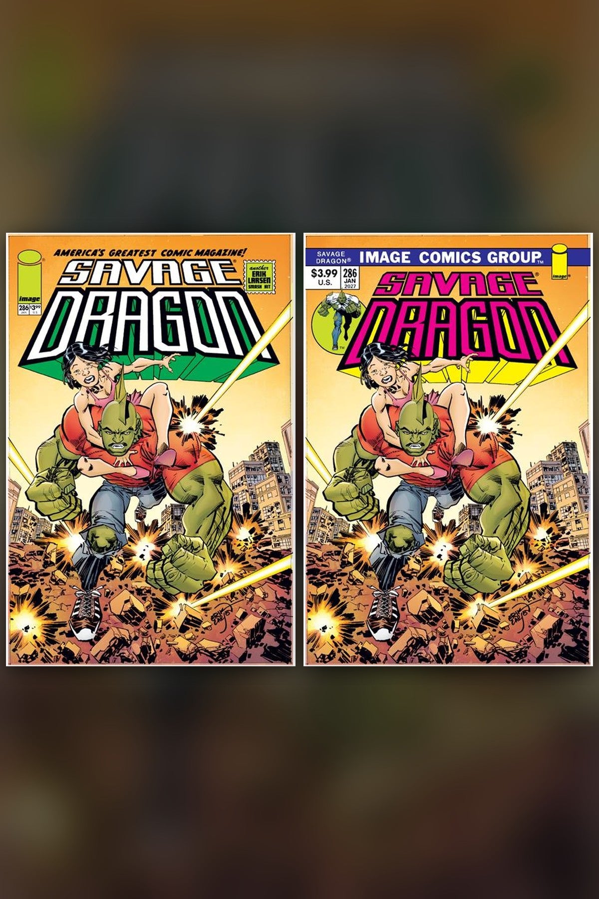 Savage Dragon #286 cover collage