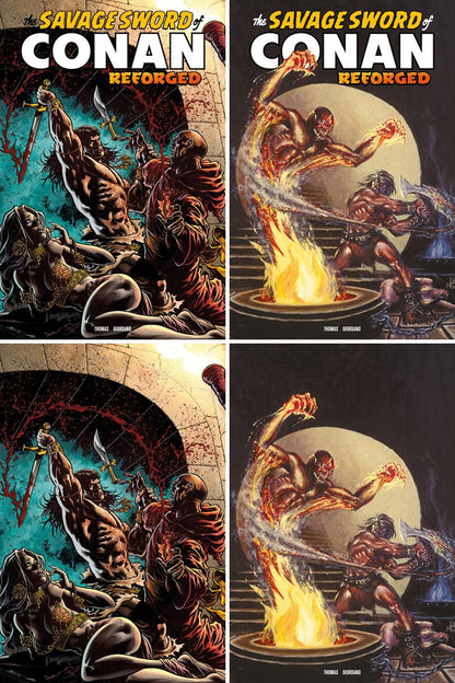 Savage Sword Of Conan Reforged #8 cover collage