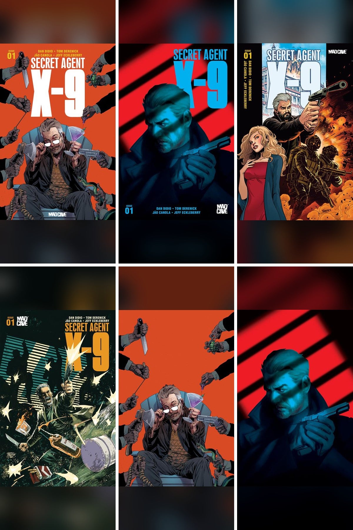 Secret Agent X-9 #1 cover collage