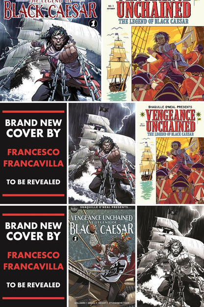 Shaquille O'Neal Presents… Vengeance Unchained: The Legend of Black Caesar #1 (Of 5) cover collage
