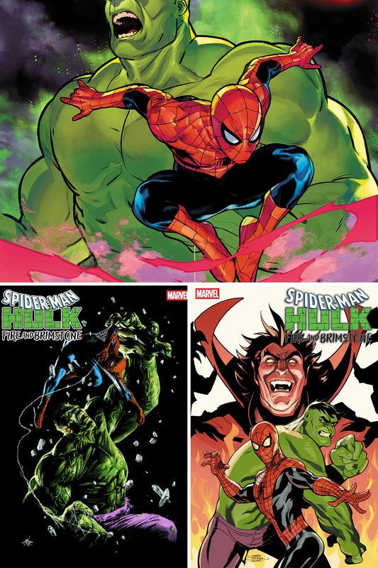 SPIDER-MAN/HULK: FIRE AND BRIMSTONE #3 cover collage