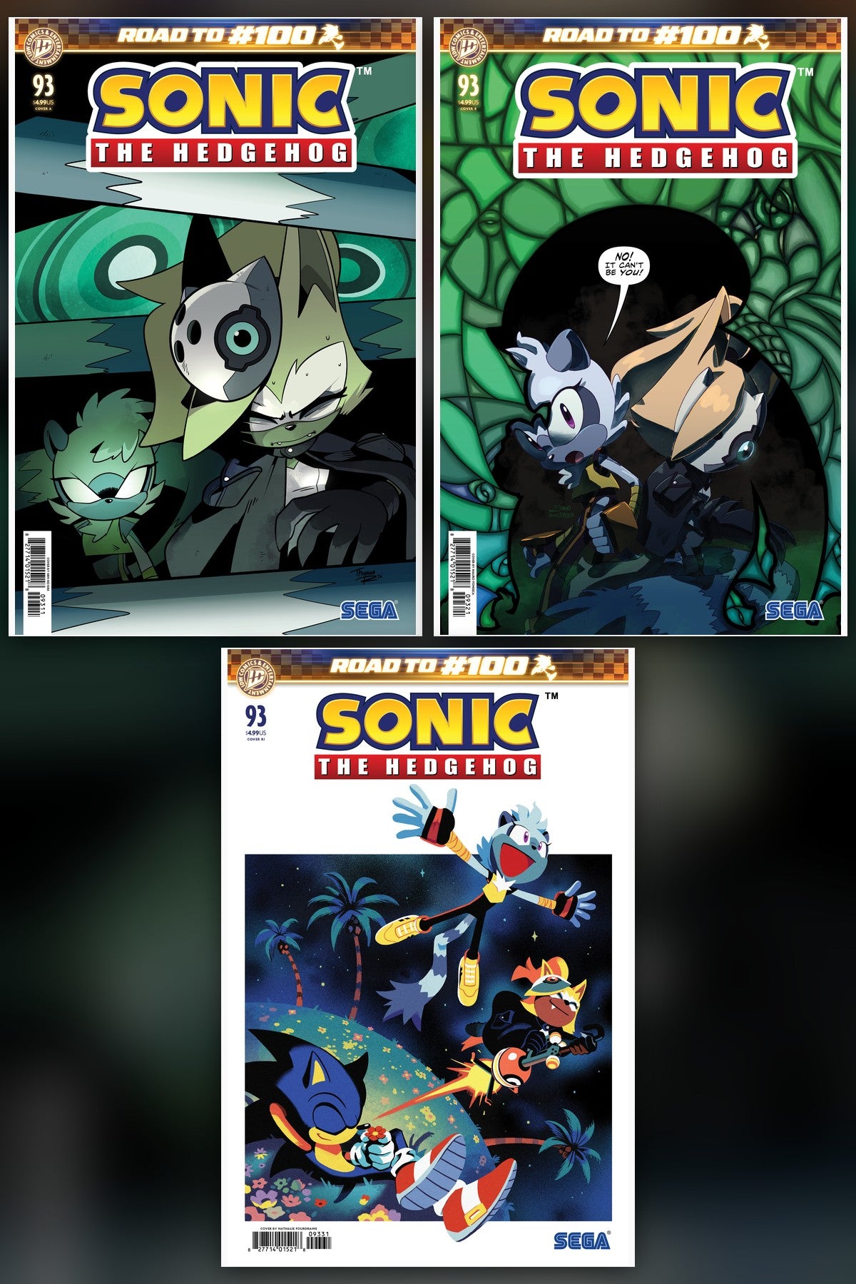 Sonic The Hedgehog #93 cover collage
