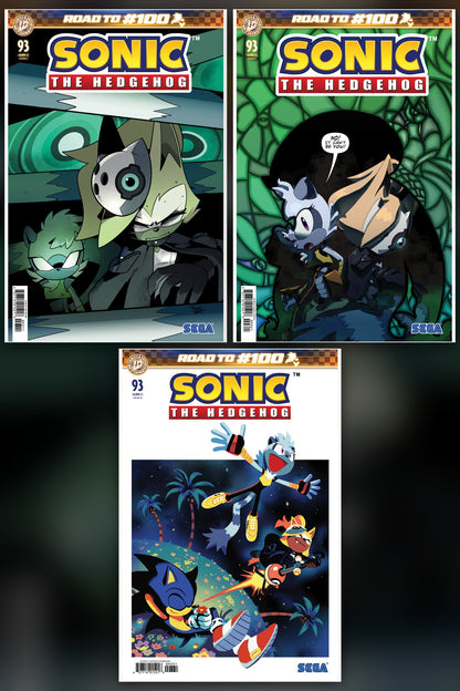 Sonic The Hedgehog #93 cover collage