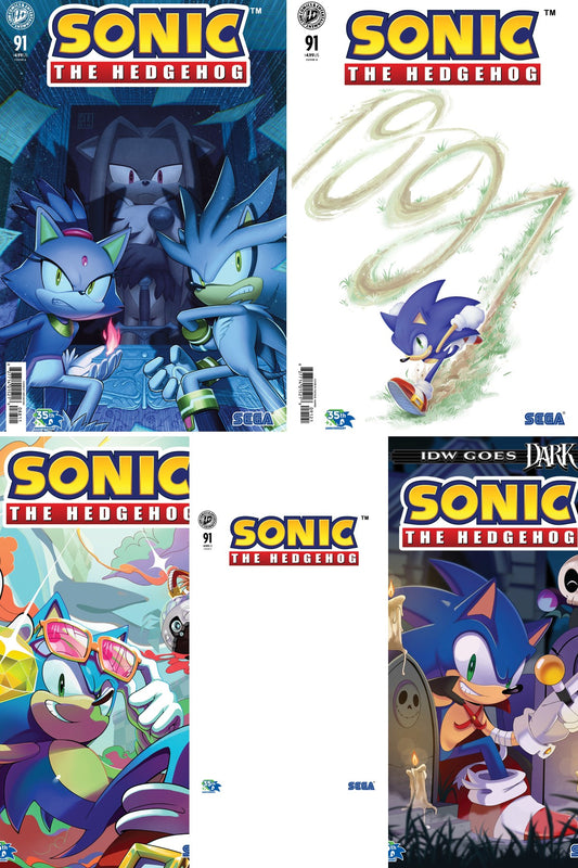 Sonic The Hedgehog #91 cover collage