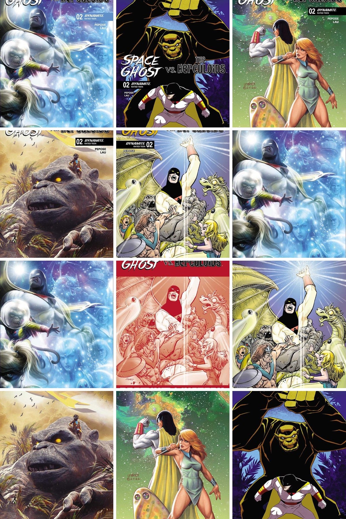 Space Ghost Vs. The Herculoids #2 cover collage